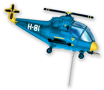 pálcikás fólialufi helikopter kék