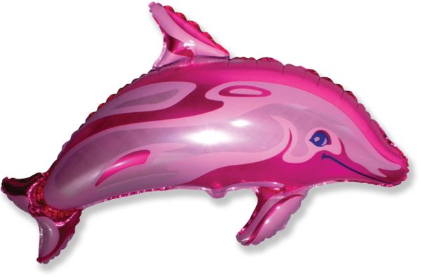 héliumos fólialufi delfin rózsaszín