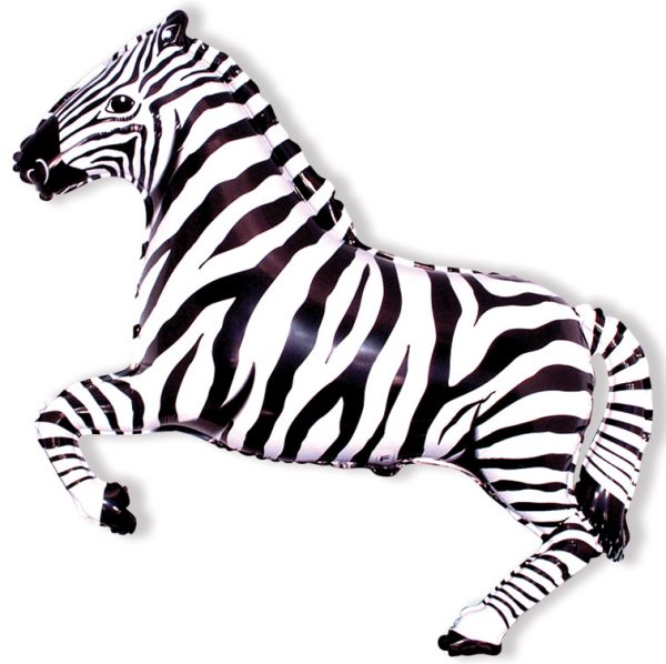 héliumos fólialufi zebra fekete