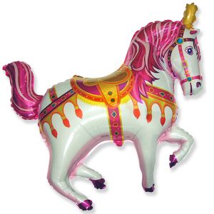 héliumos fólialufi cirkuszi ló pink