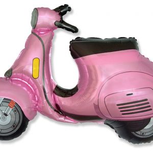 héliumos fólialufi rózsaszín scooter