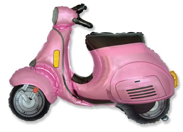 héliumos fólialufi rózsaszín scooter